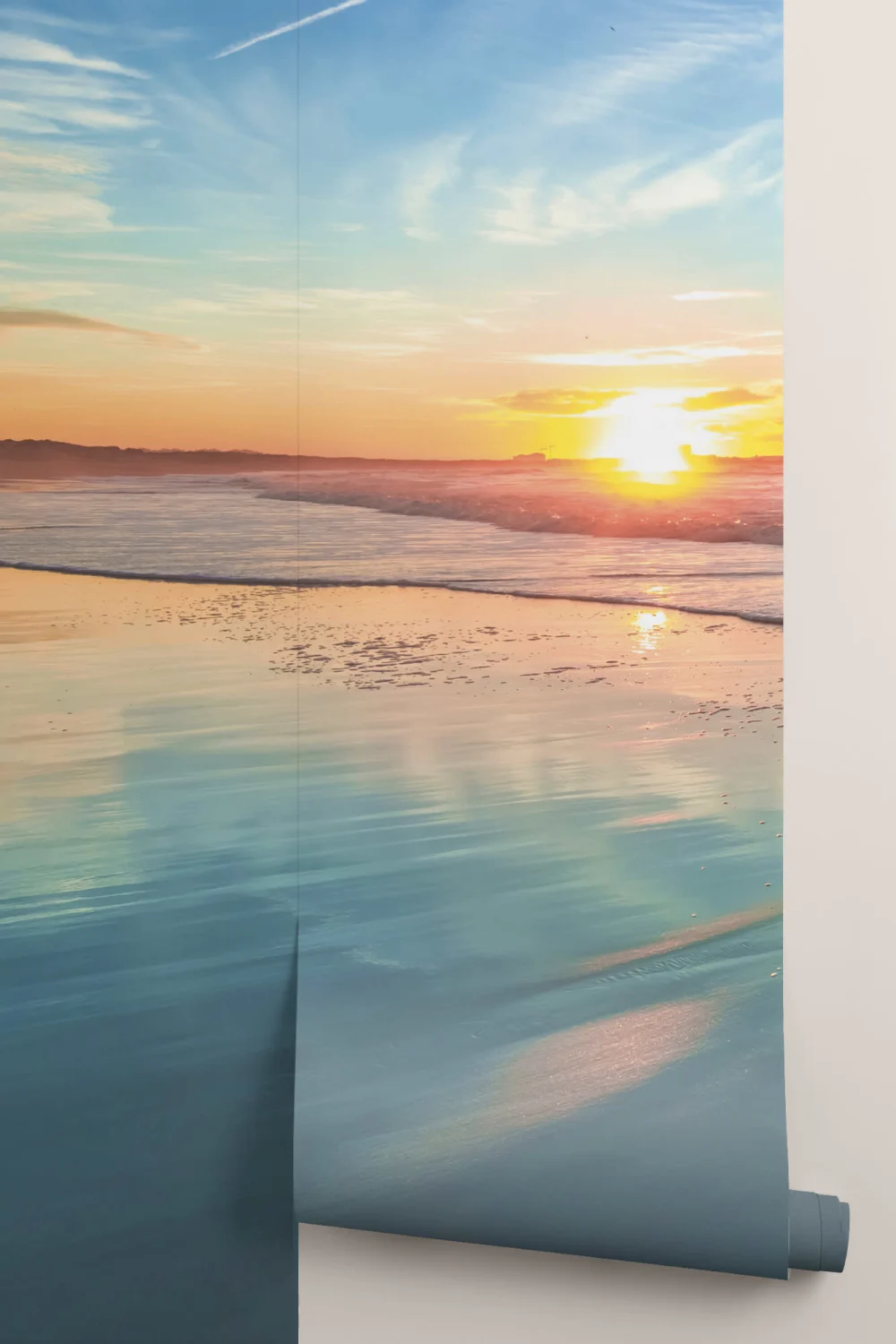 Mural de papel de parede do pôr do sol português