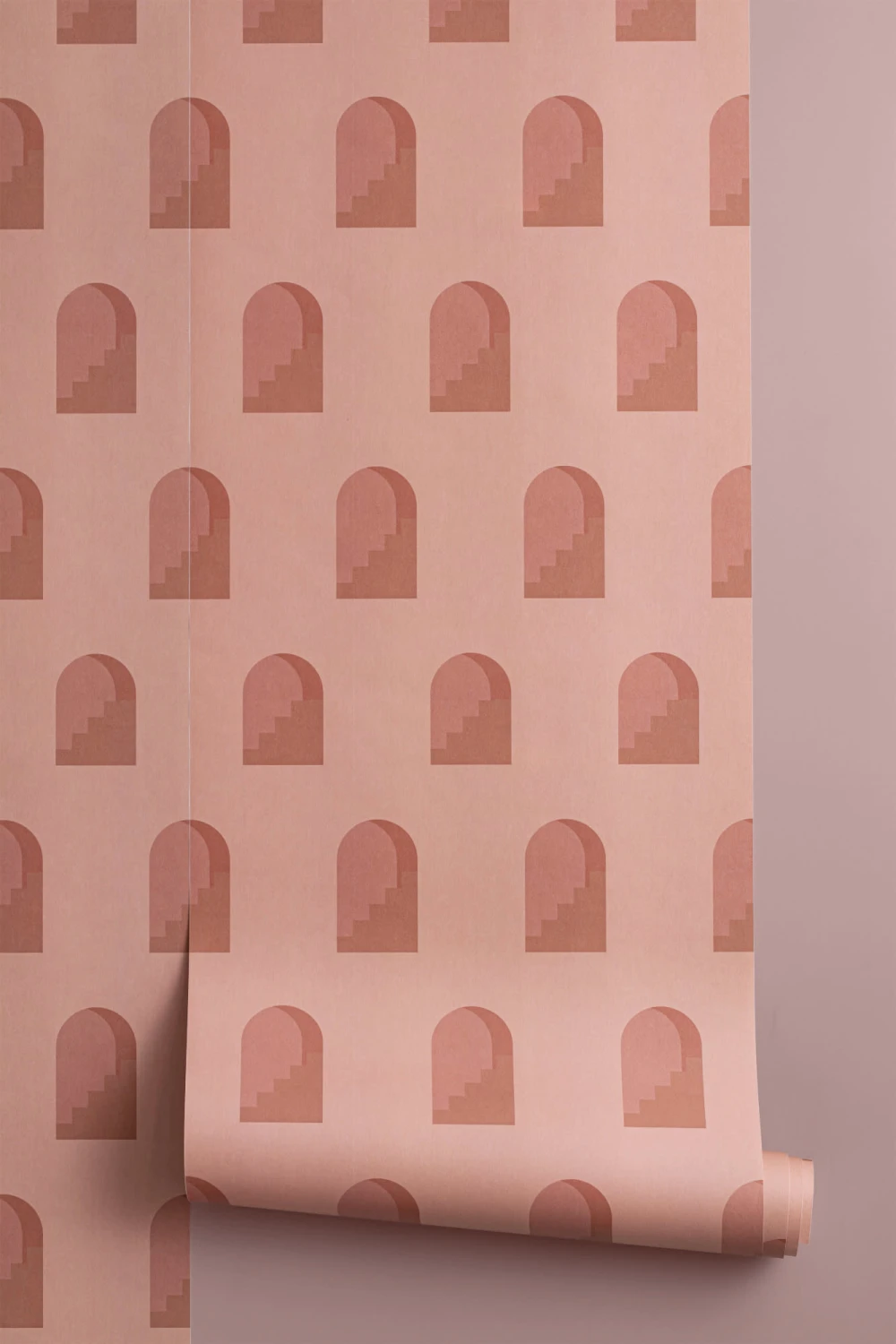 Papel de parede com padrão de terracota Archway Architectural Design Repeat Pattern