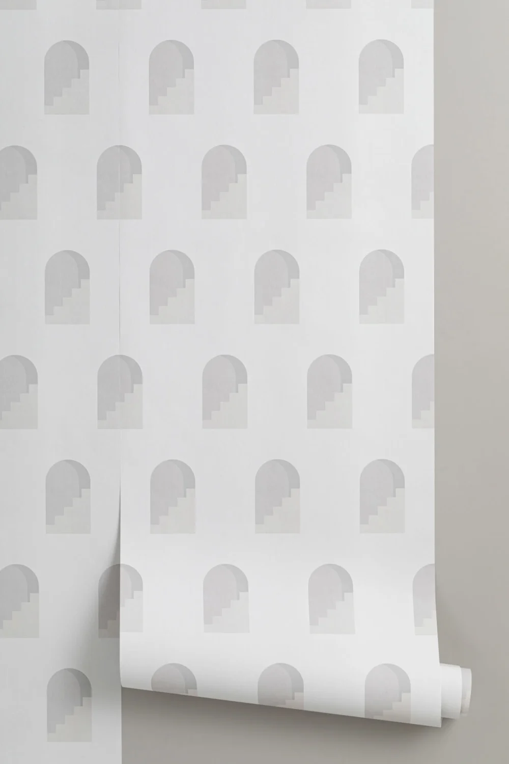 Gray Archway Pattern Architectural Design Repeat Pattern Wallpaper