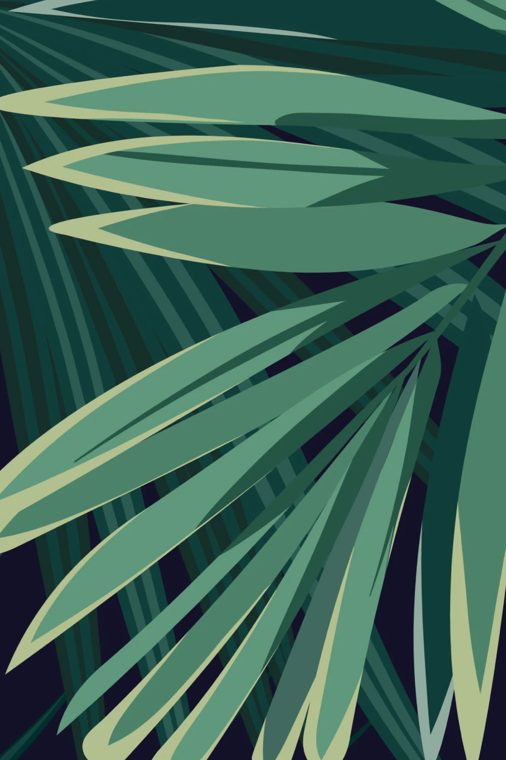 Tropical Green Plant Wallpaper Mural