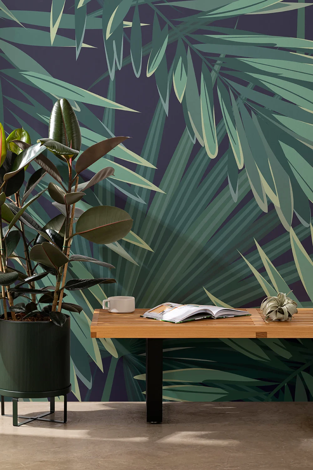 Tropical Green Plant Wallpaper Mural