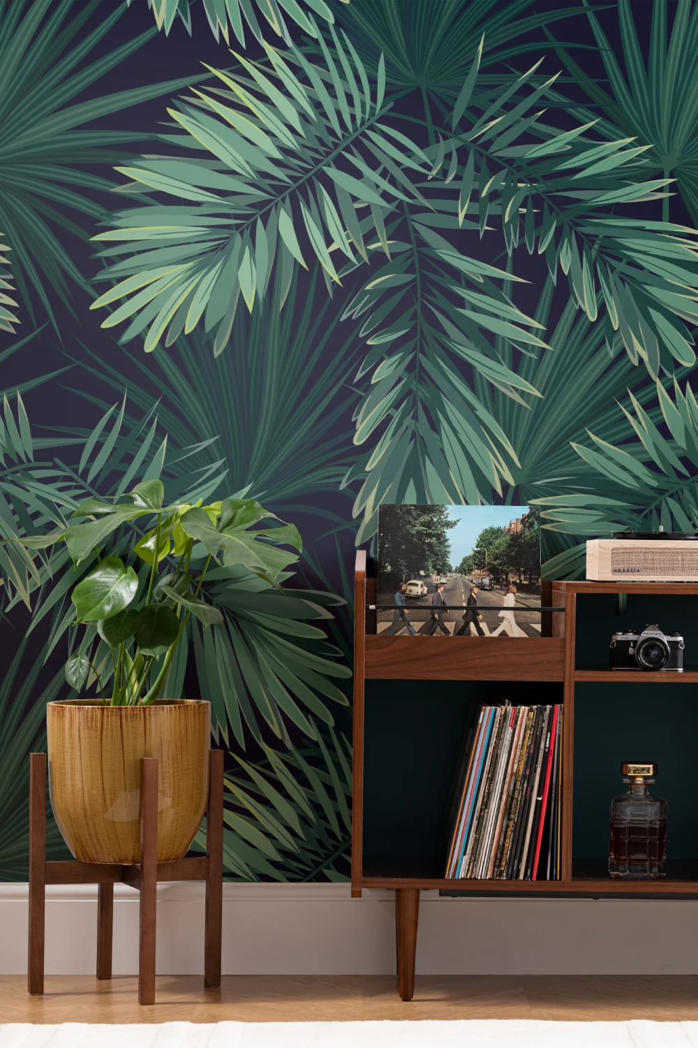 Tropical Green Plant Wallpaper Mural