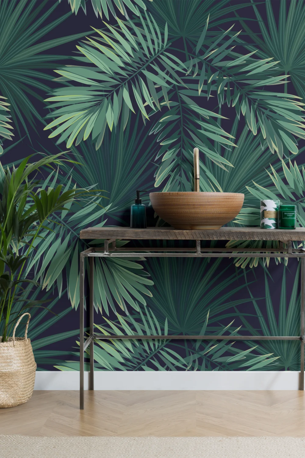 Tropical Green Plant Wallpaper Mural