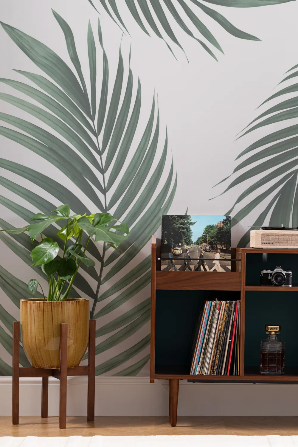 Mural de papel de parede de palmeiras tropicais