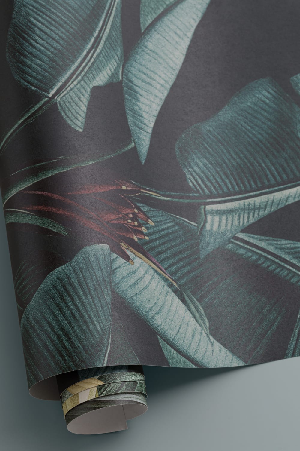 Blue & Green Dark Tropical Wall Mural