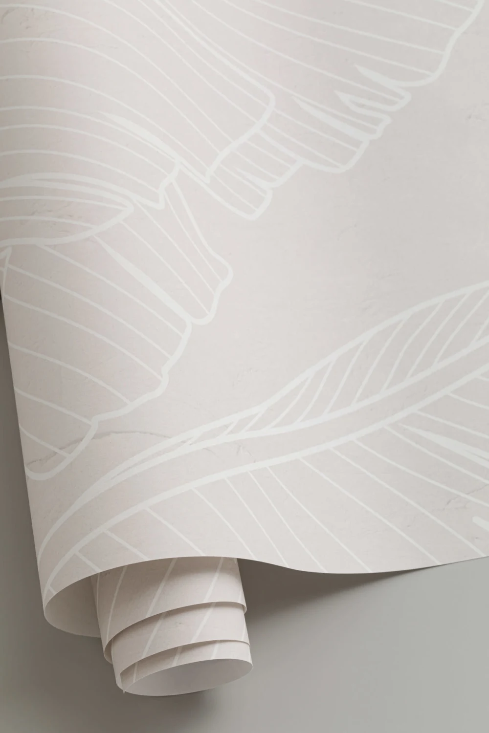 Neutral Pink Large Banana Leaf Wallpaper Mural