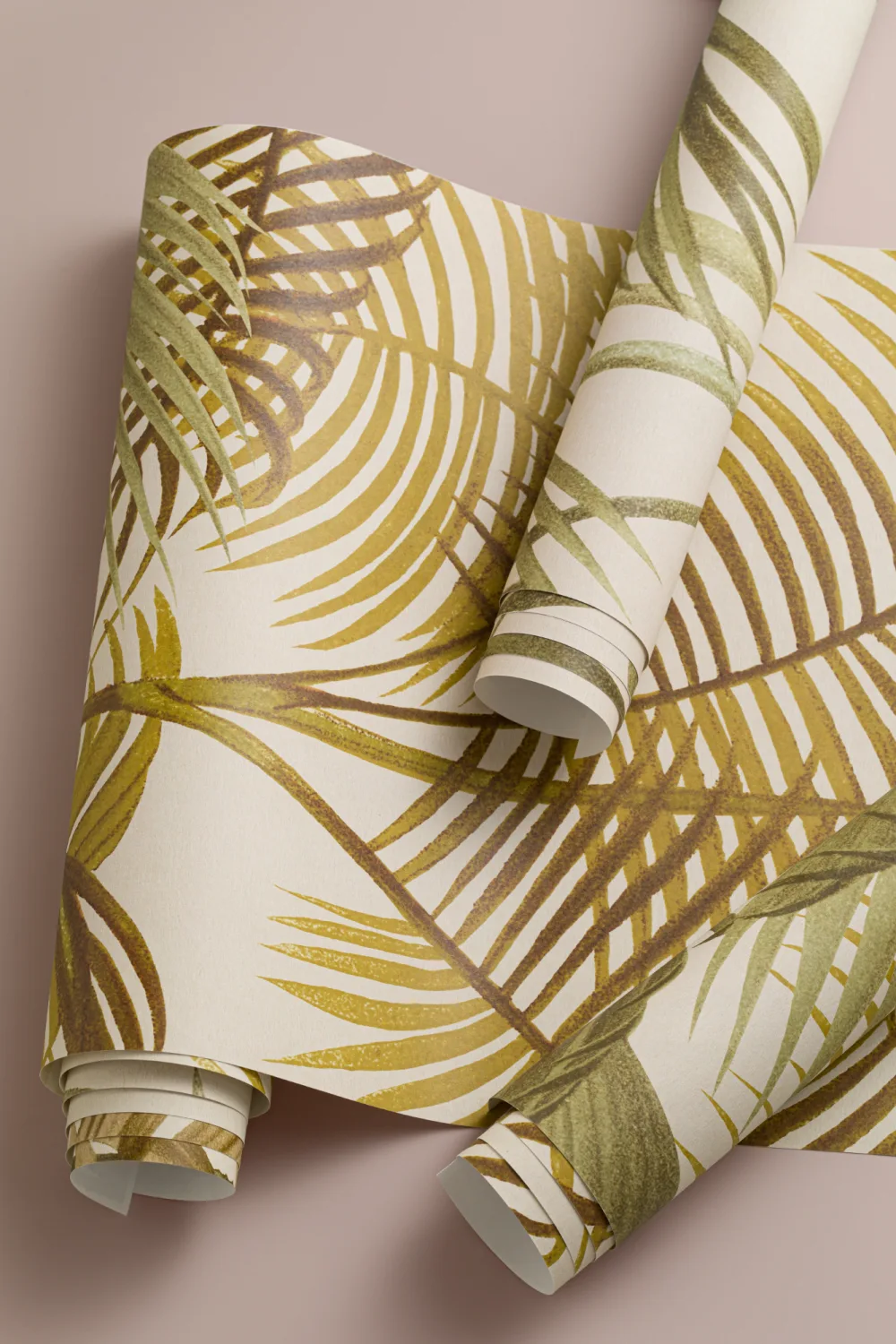 Lämmin Neutrals trooppinen Palm Tree kuvatapetti