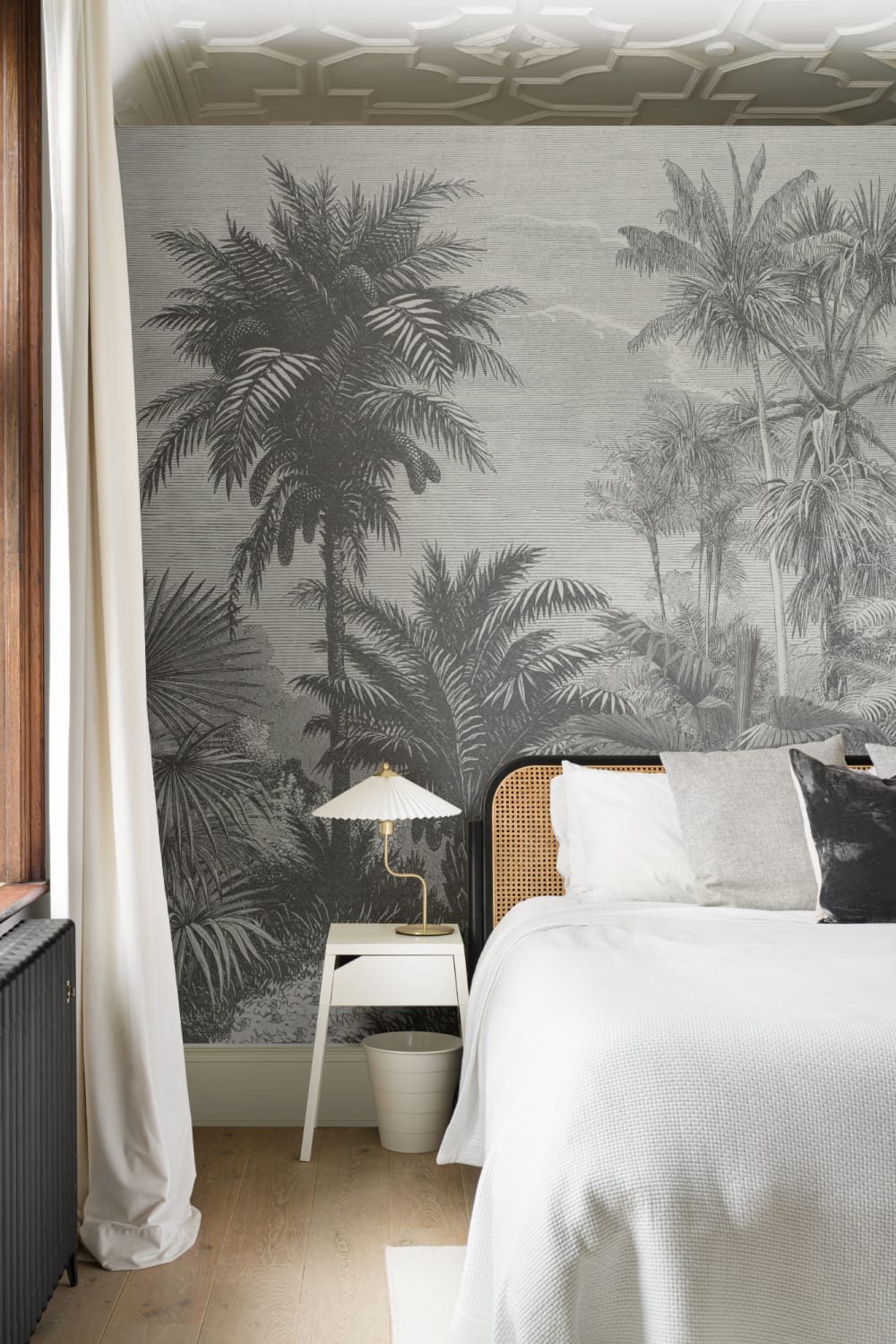 Monochrome Vintage Jungle Wallpaper Mural