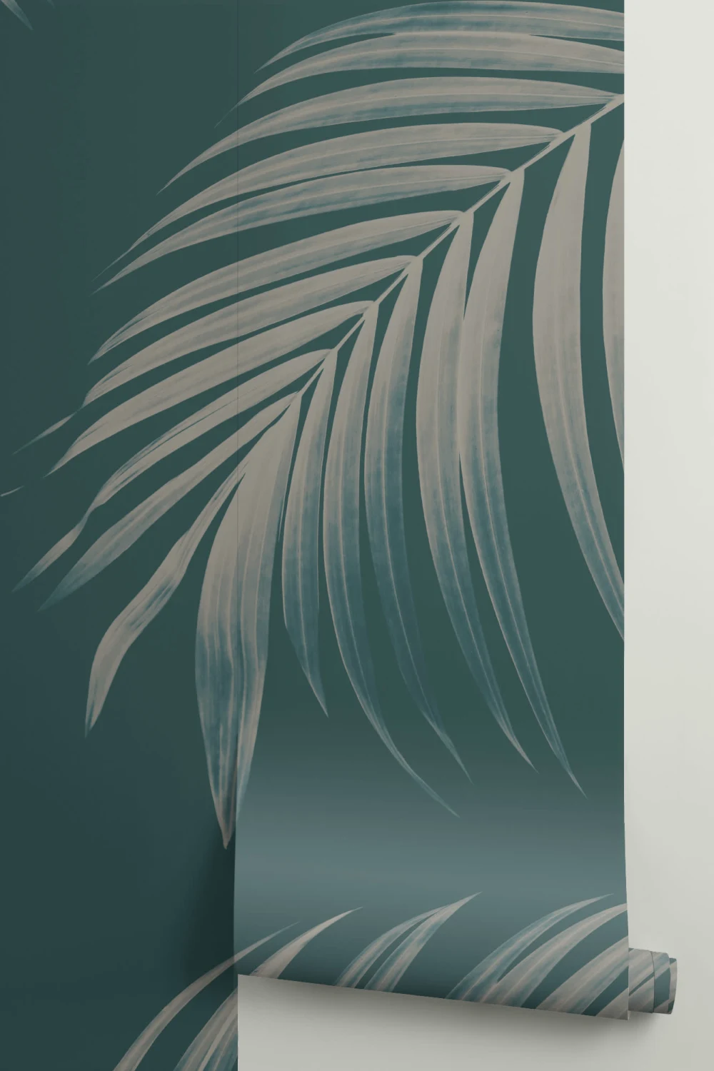 Dark Palm Leaf Wallpaper Mural