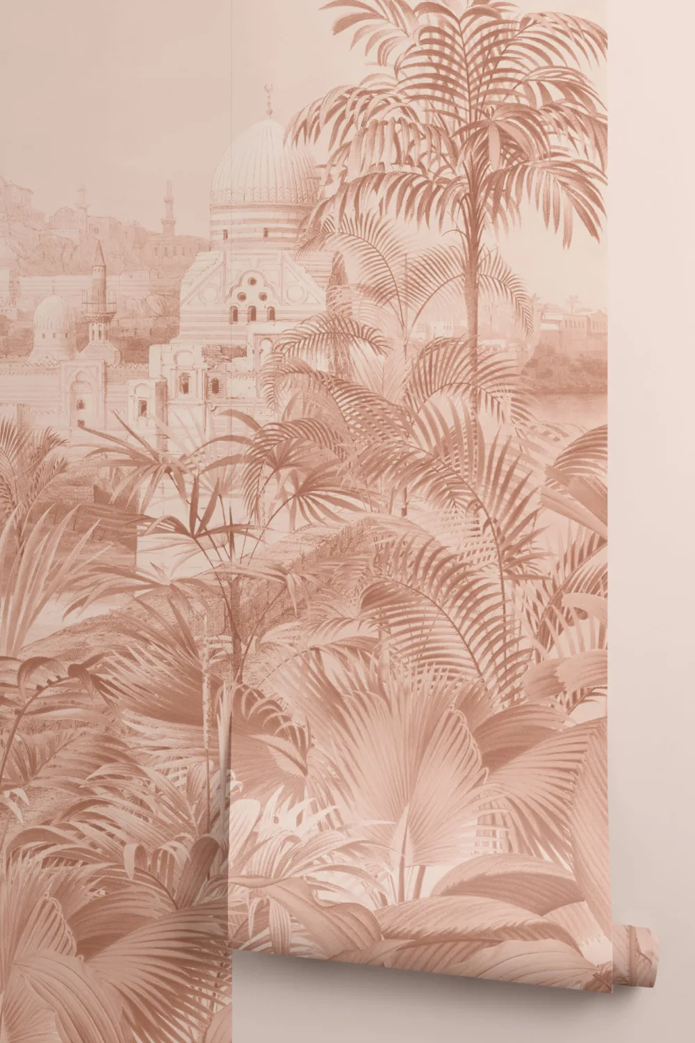 Peach Vintage Jungle Wallpaper Mural