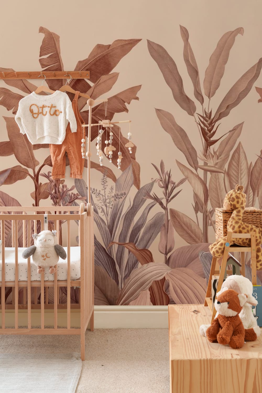 Terracotta Vintage Tropical Mural