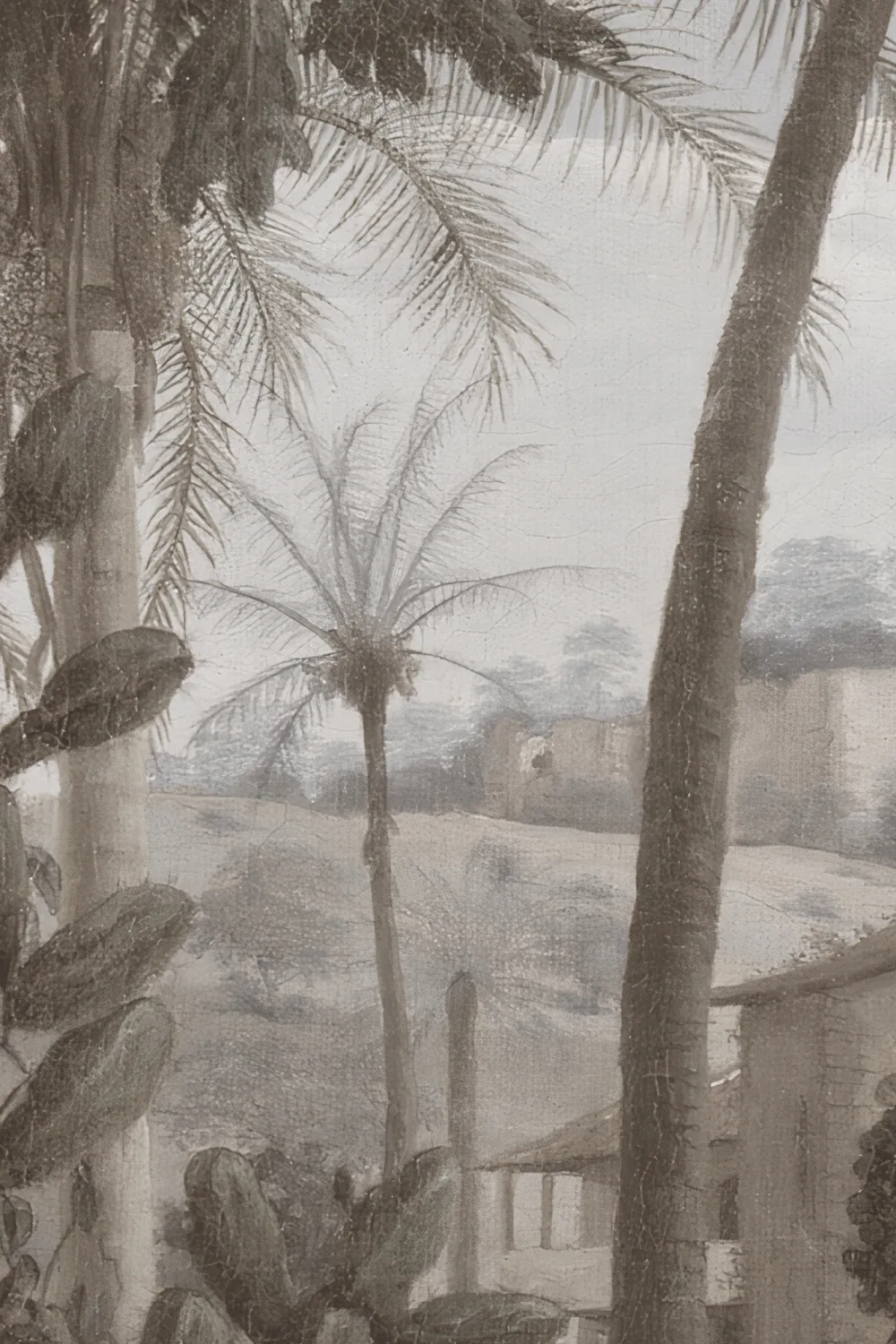 Neutral Frans Post Landscape Painting Mural