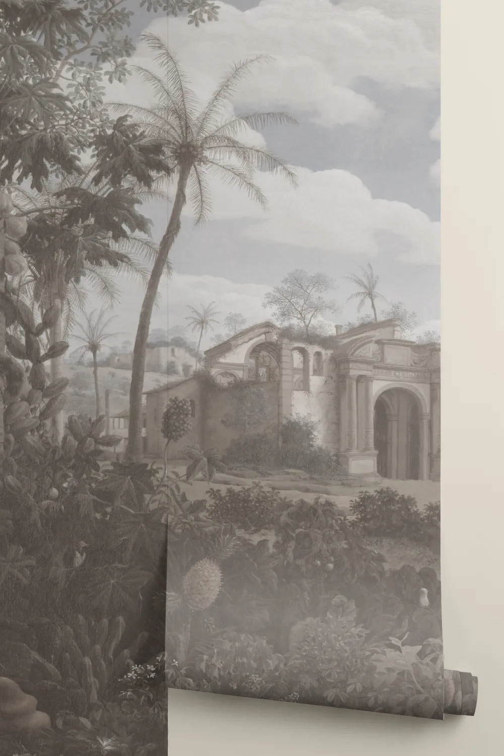 Neutral Frans Post Landscape Painting Mural