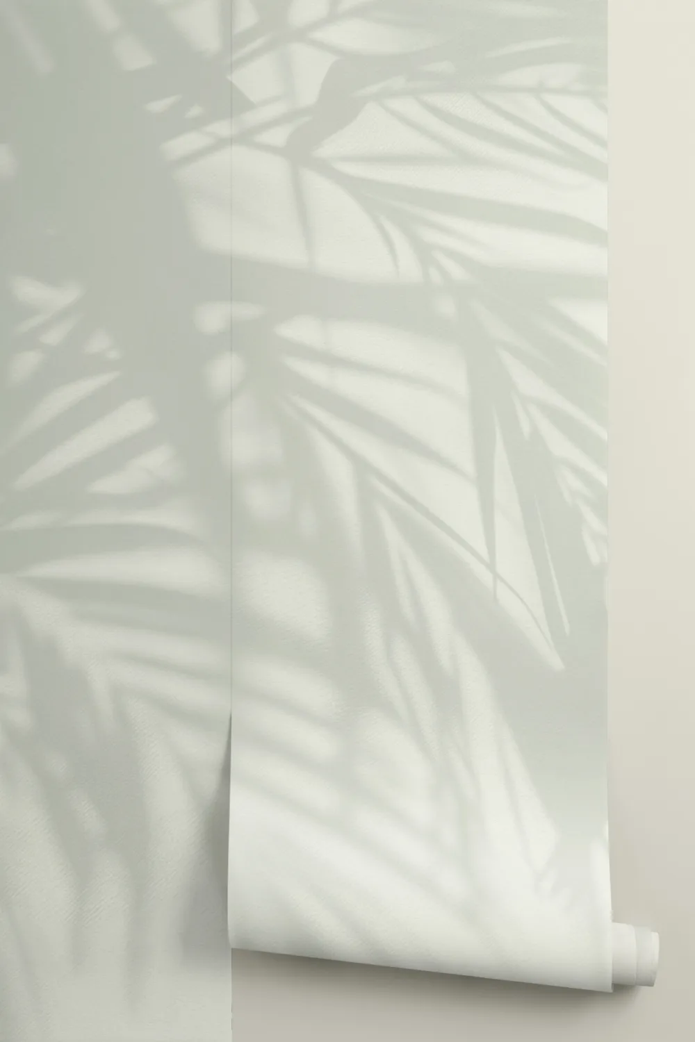 Ljusgrön Palm Leaf Shadow Mural-tapeter