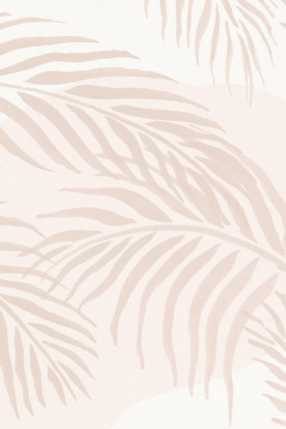 Pastel Pink Inky Tropical Pattern Wallpaper Mural