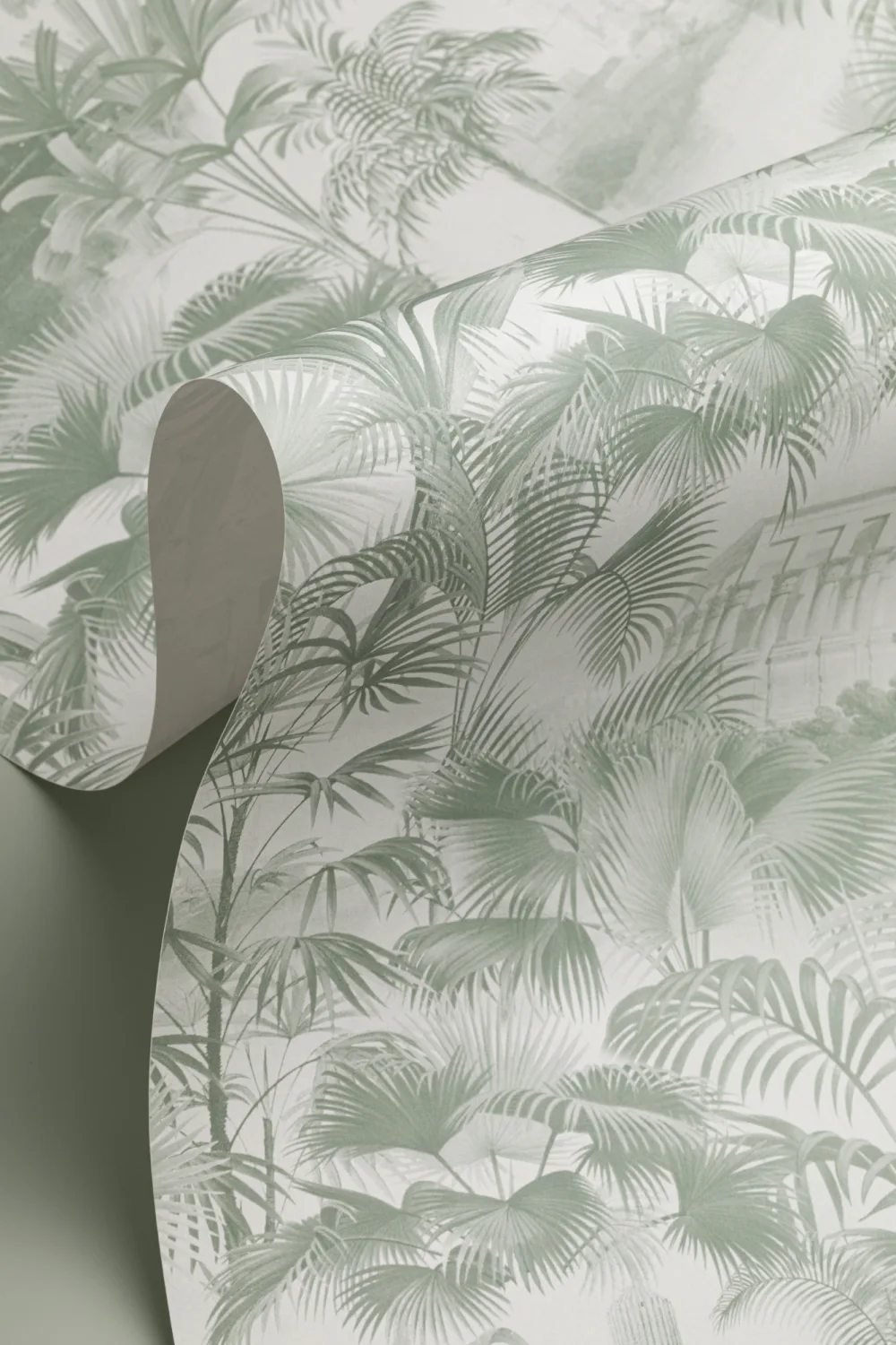 Vintage Tropical Temple Wallpaper