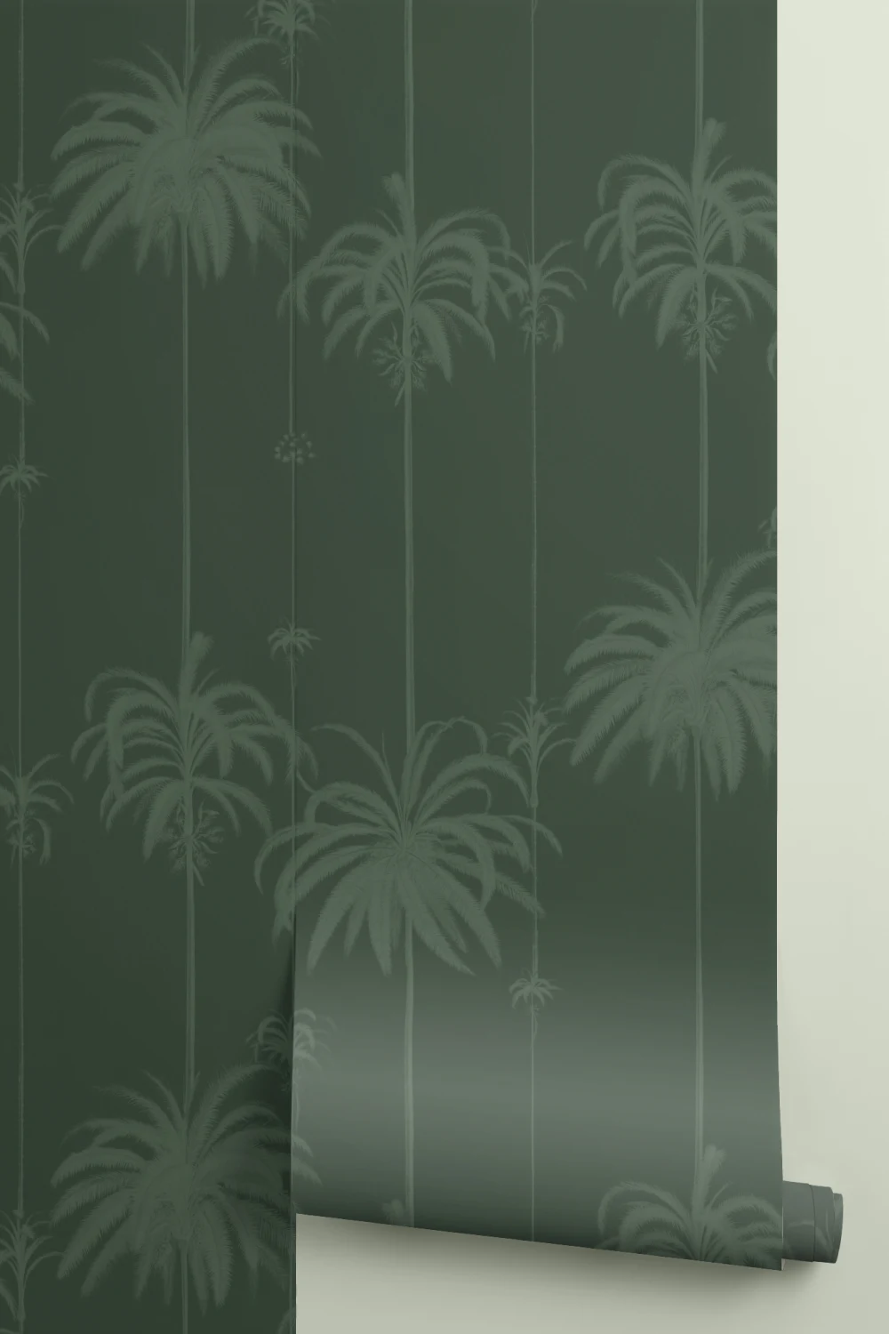 Green Striped Tropical Palms Wallpaper