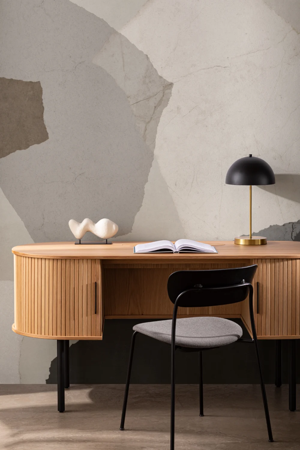 Large Neutral Terrazzo Inspired Wallpaper Mural