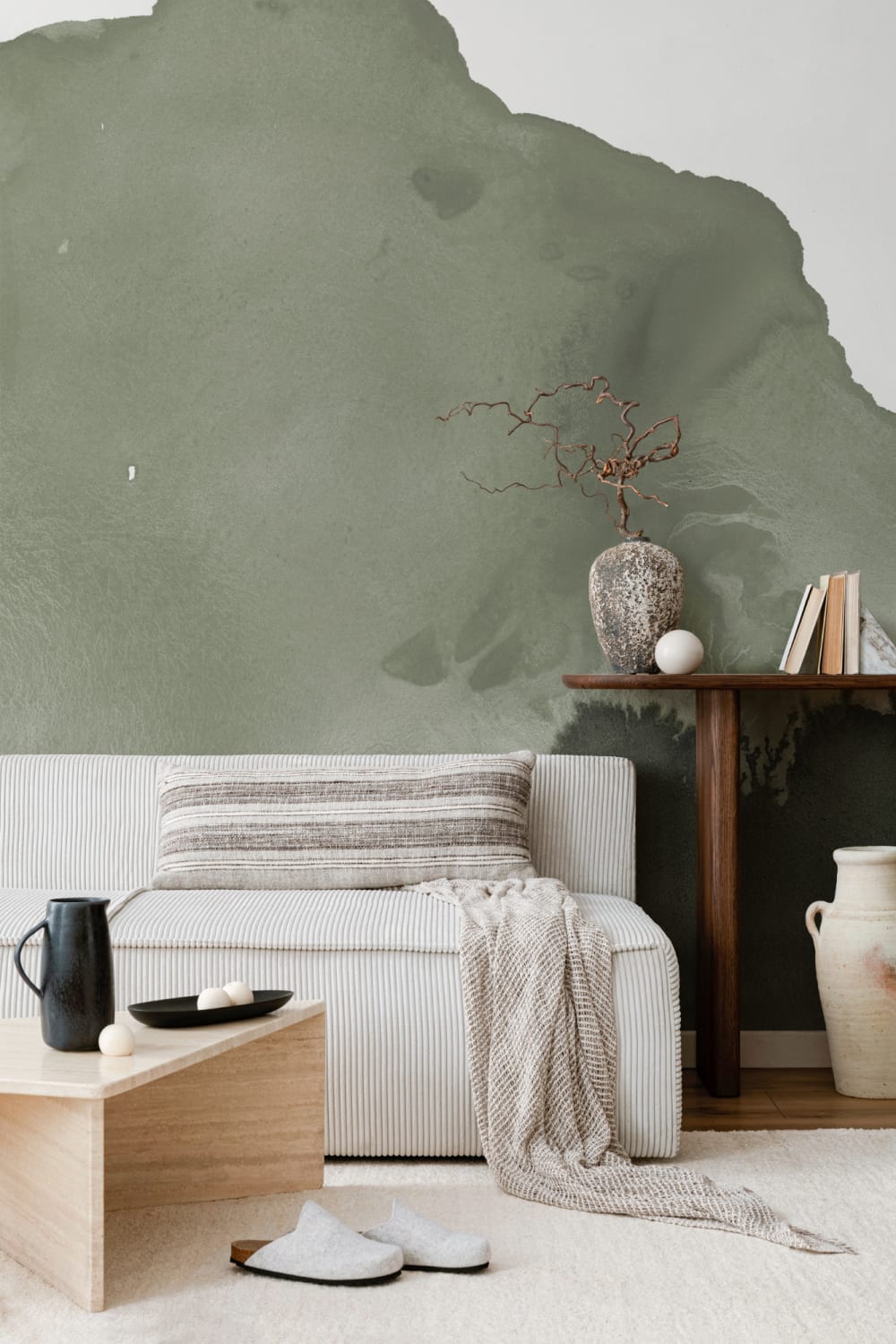 Pseudo Sage Watercolor Wallpaper Mural