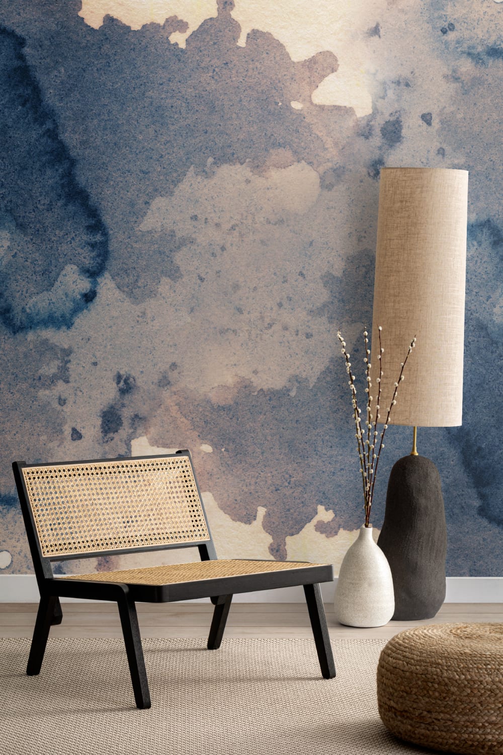 Ink Blot Watercolor Paint Wallpaper Mural