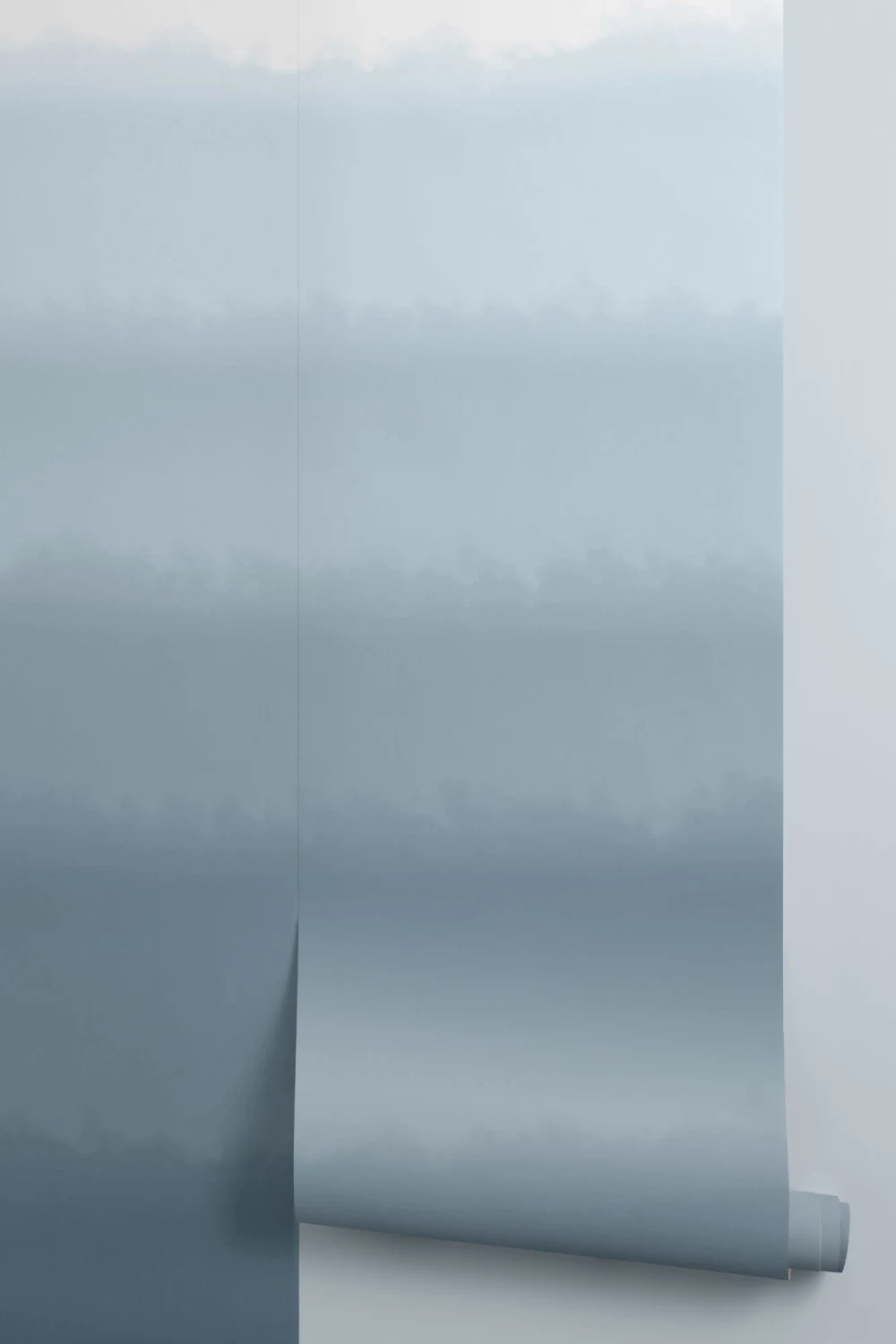 Papier Peint Panoramique Dégradé d’Aquarelle Bleu Doux