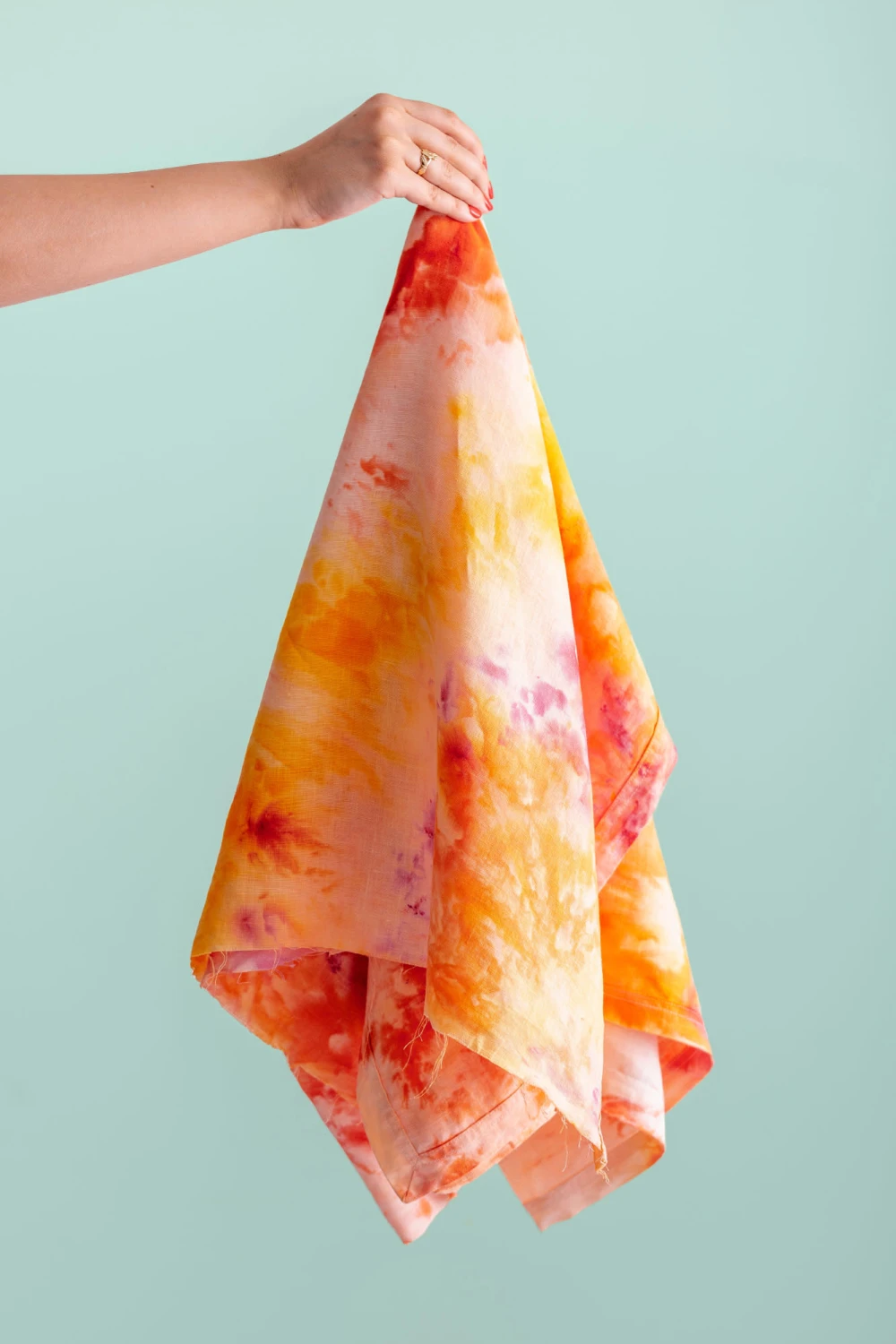 Cool Orange & Yellow Tie Dye Wallpaper Mural
