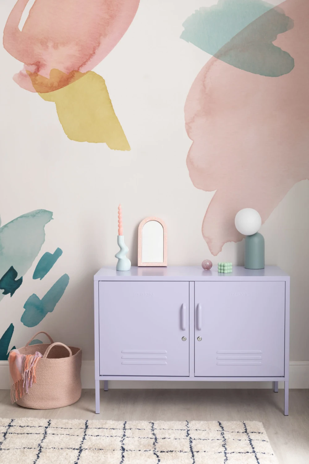Multi-colorat Abstract acuarelă perie Strokes Wallpaper Mural