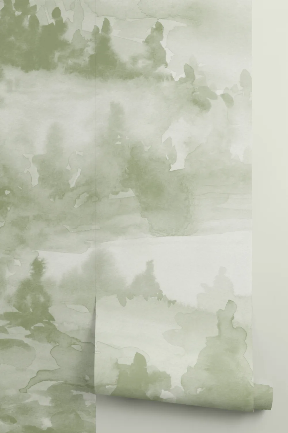 Salbei Aquarell Wald Natur Fototapete