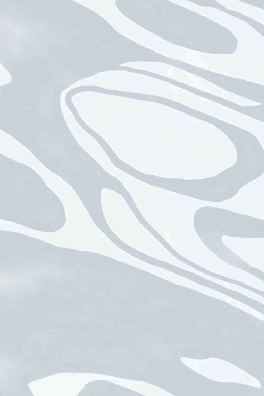 Gray Hand Painted Swirling Water Mural