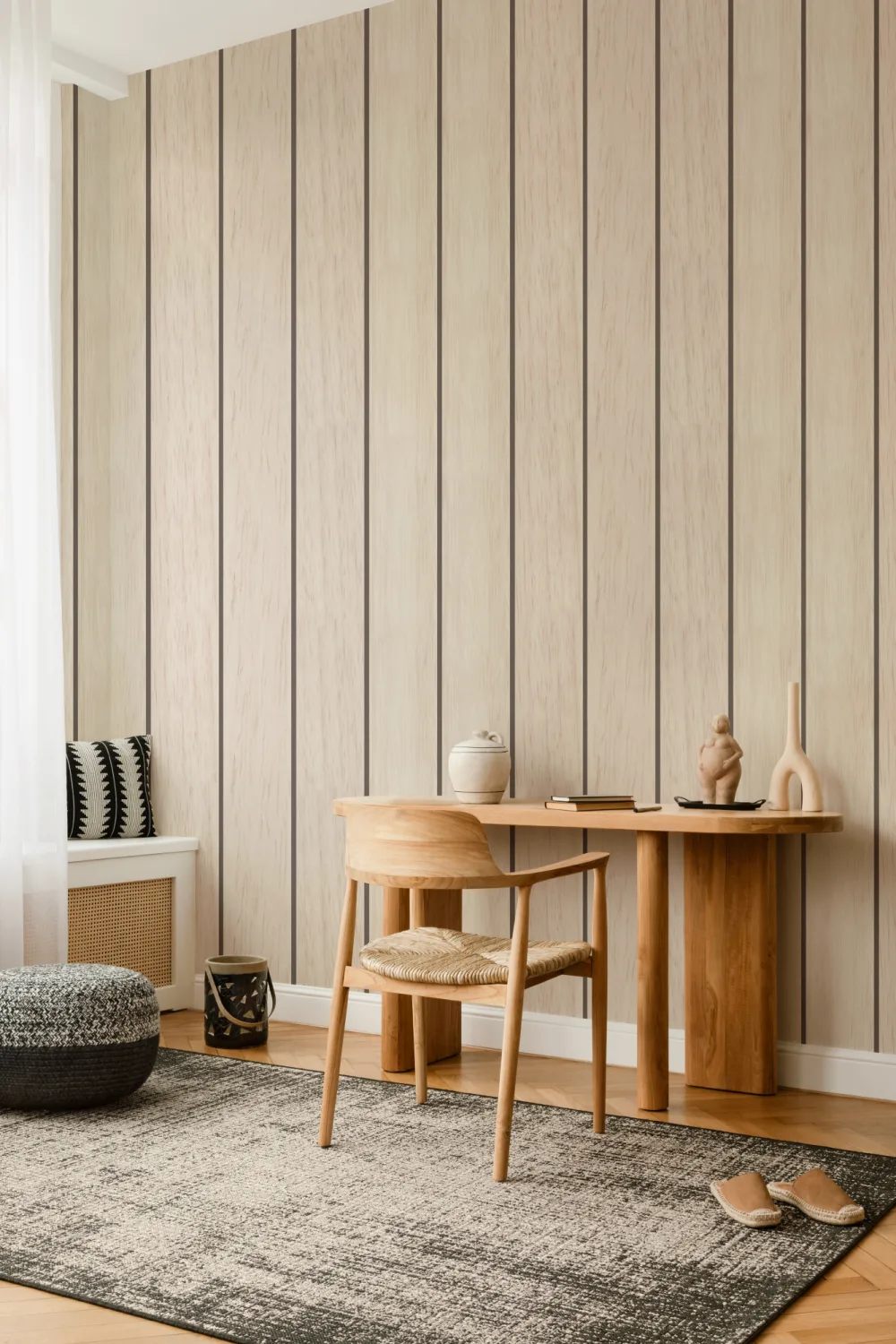 Contemporary Wooden Cladding Wallpaper Mural