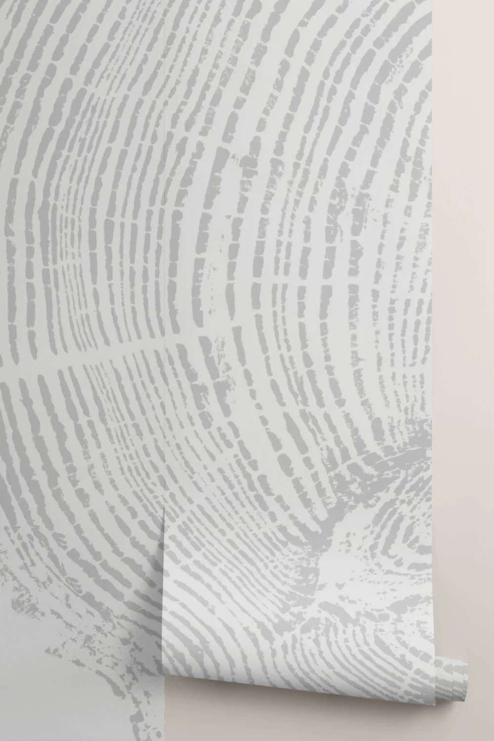 Mural Papel Pintado de Madera con Tocón de Árbol en Gris Claro