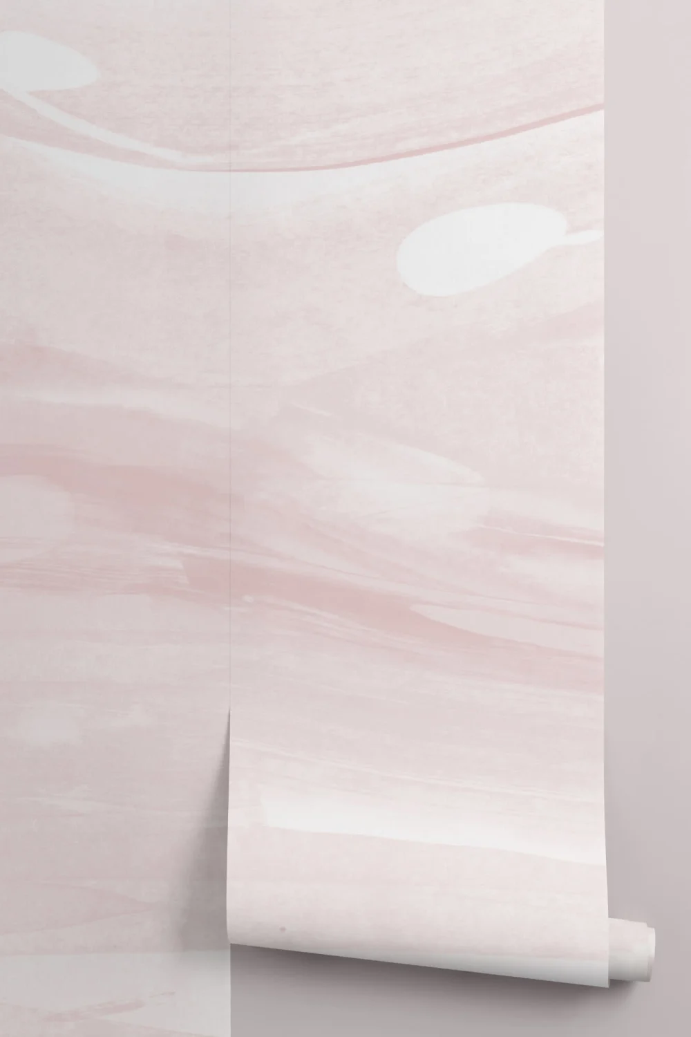 Rosa Abstrakt Paint Penselstrøk Waves Fototapet