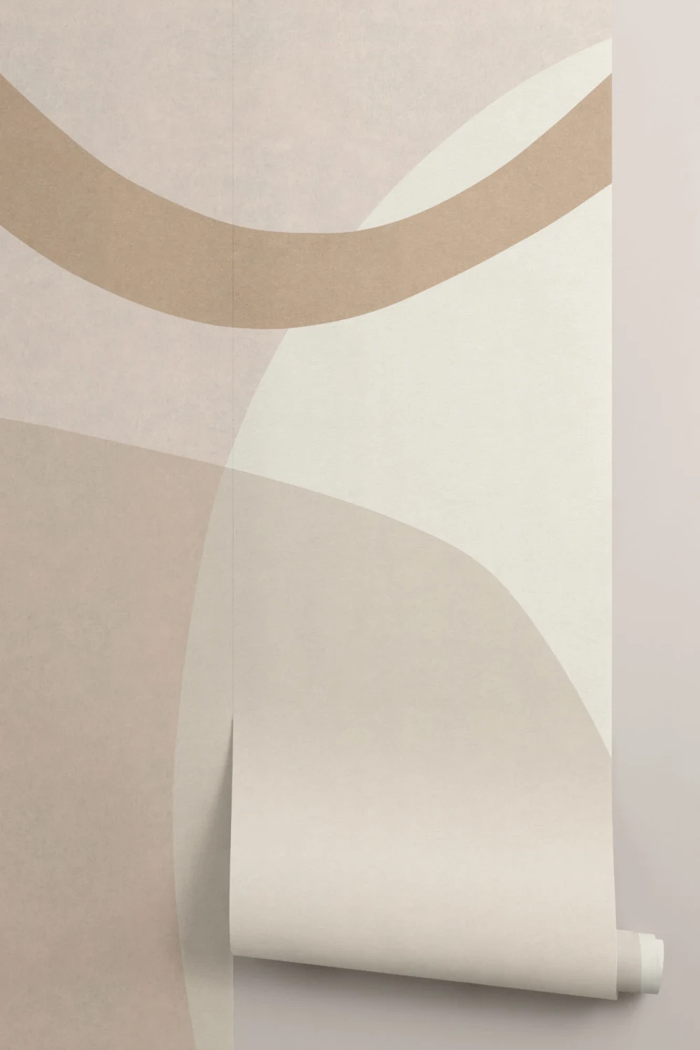 Soft Neutral Cut Out Abstract Shapes Wallpaper Mural