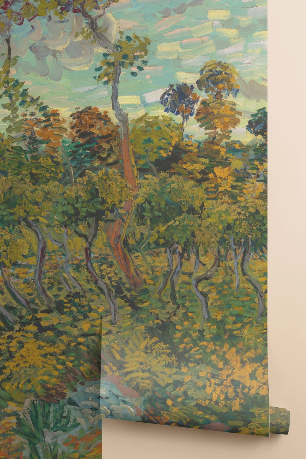 Pôr do sol em Montmajour por Vincent Van Gogh Mural