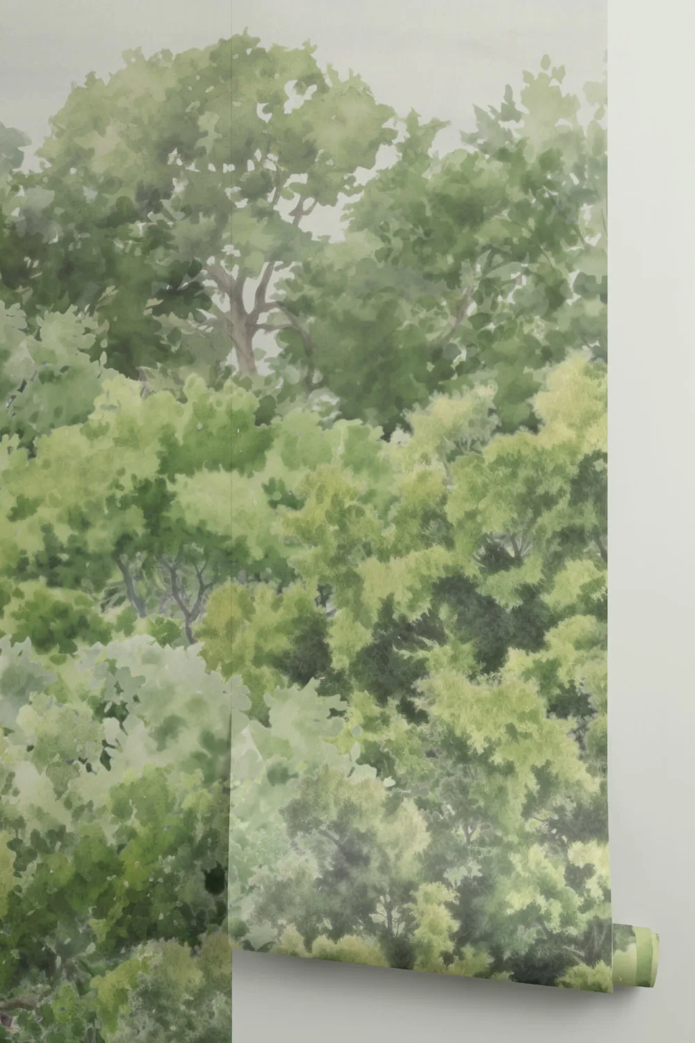 Green Buttonwood Trees Forest Wall Mural