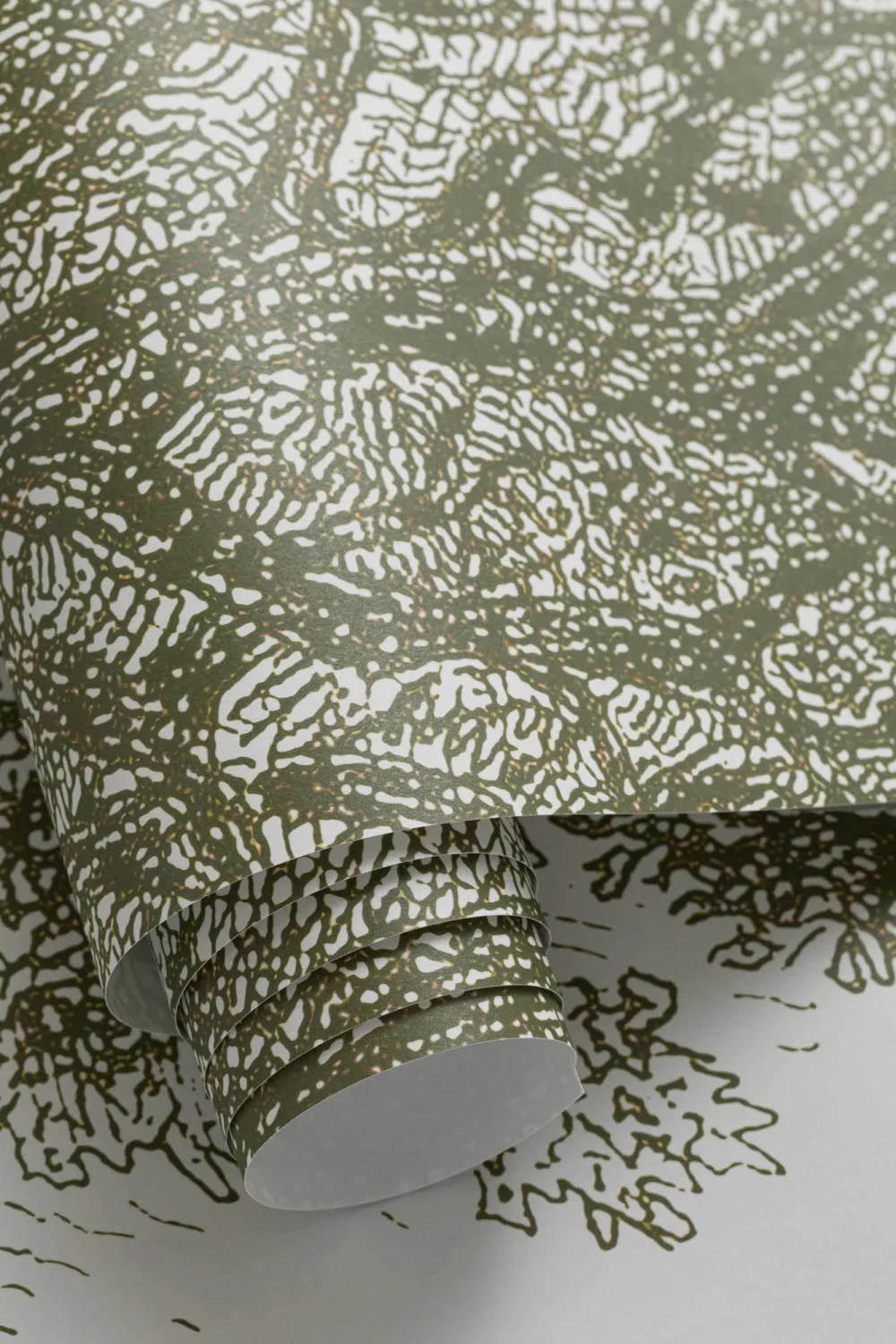 Verde copac pădure gravură Wallpaper Mural