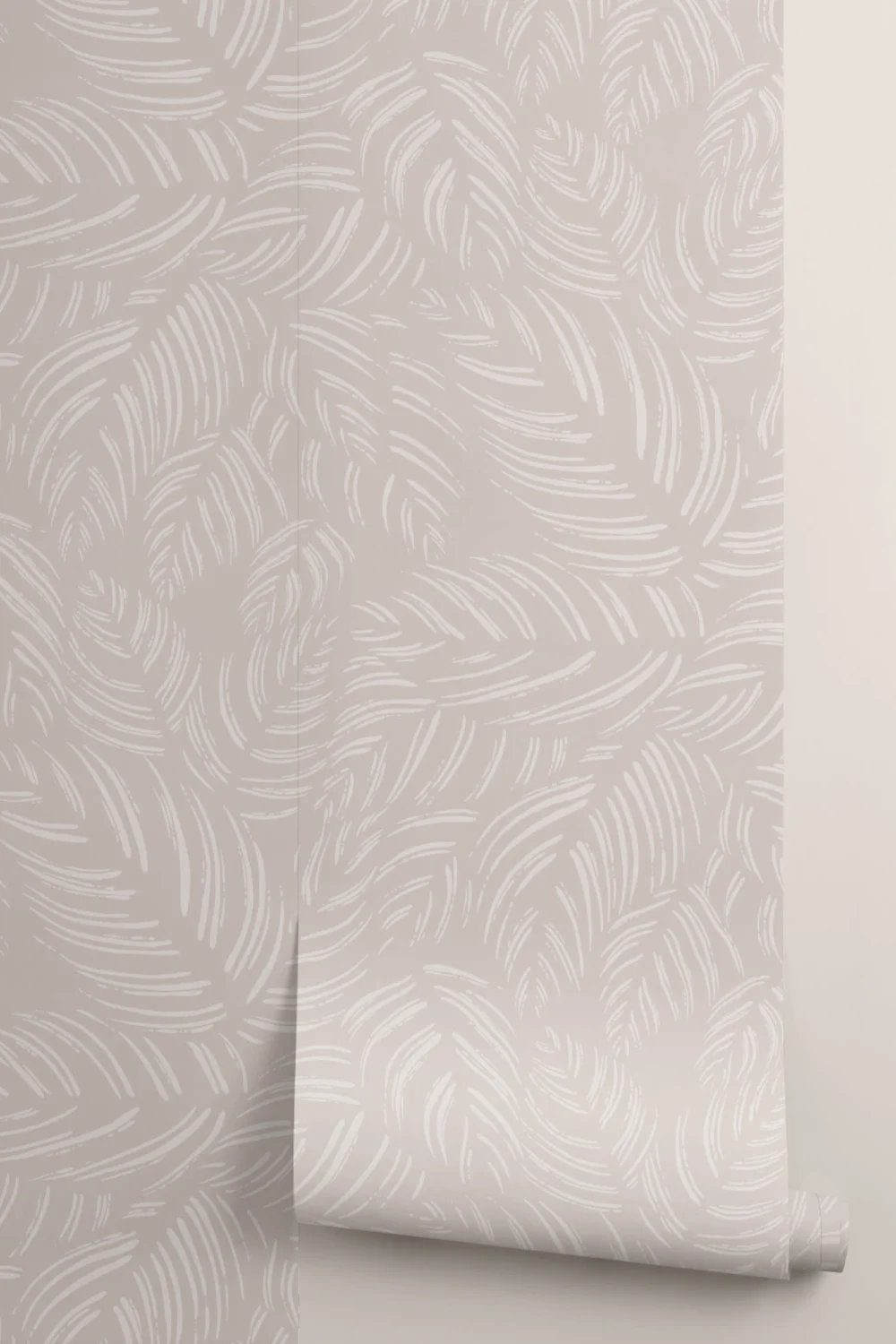 Pink Calathea Leaf Pattern Wall Mural