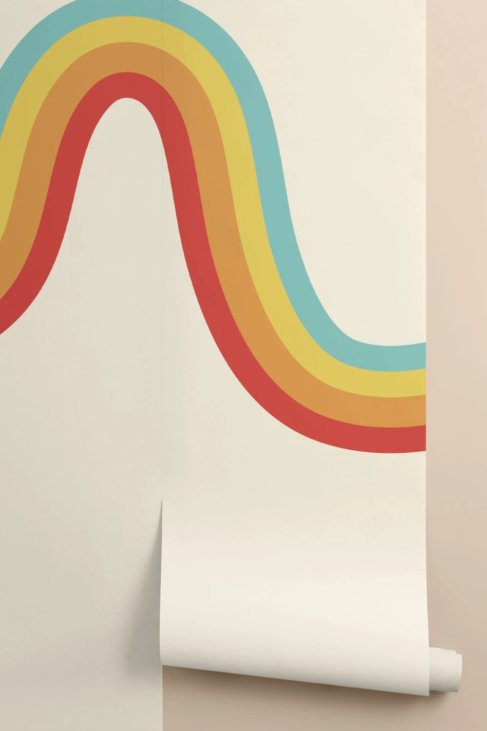 70s Retro Rainbow Wallpaper Mural