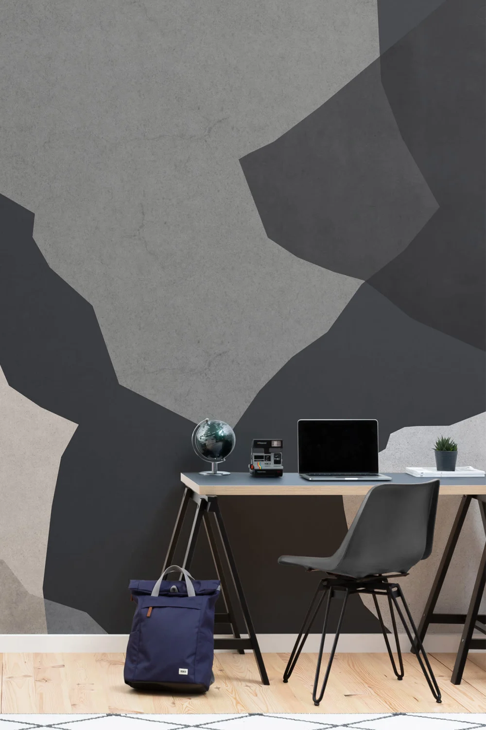 Stor mörk Terrazzo-inspirerad fototapet
