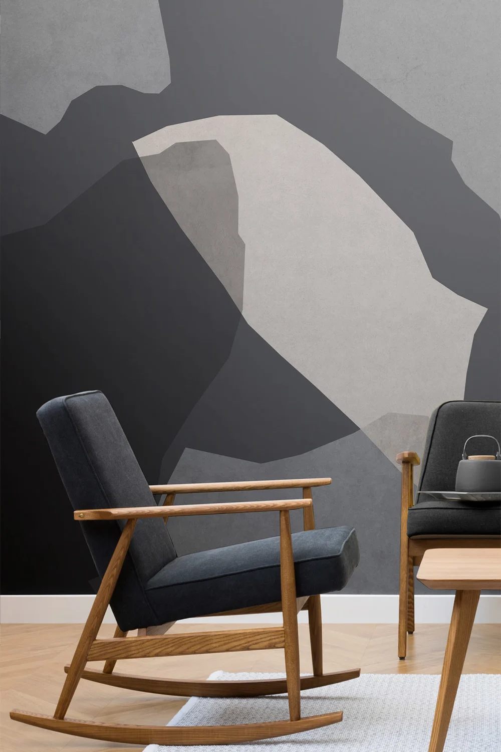 Stor mörk Terrazzo-inspirerad fototapet