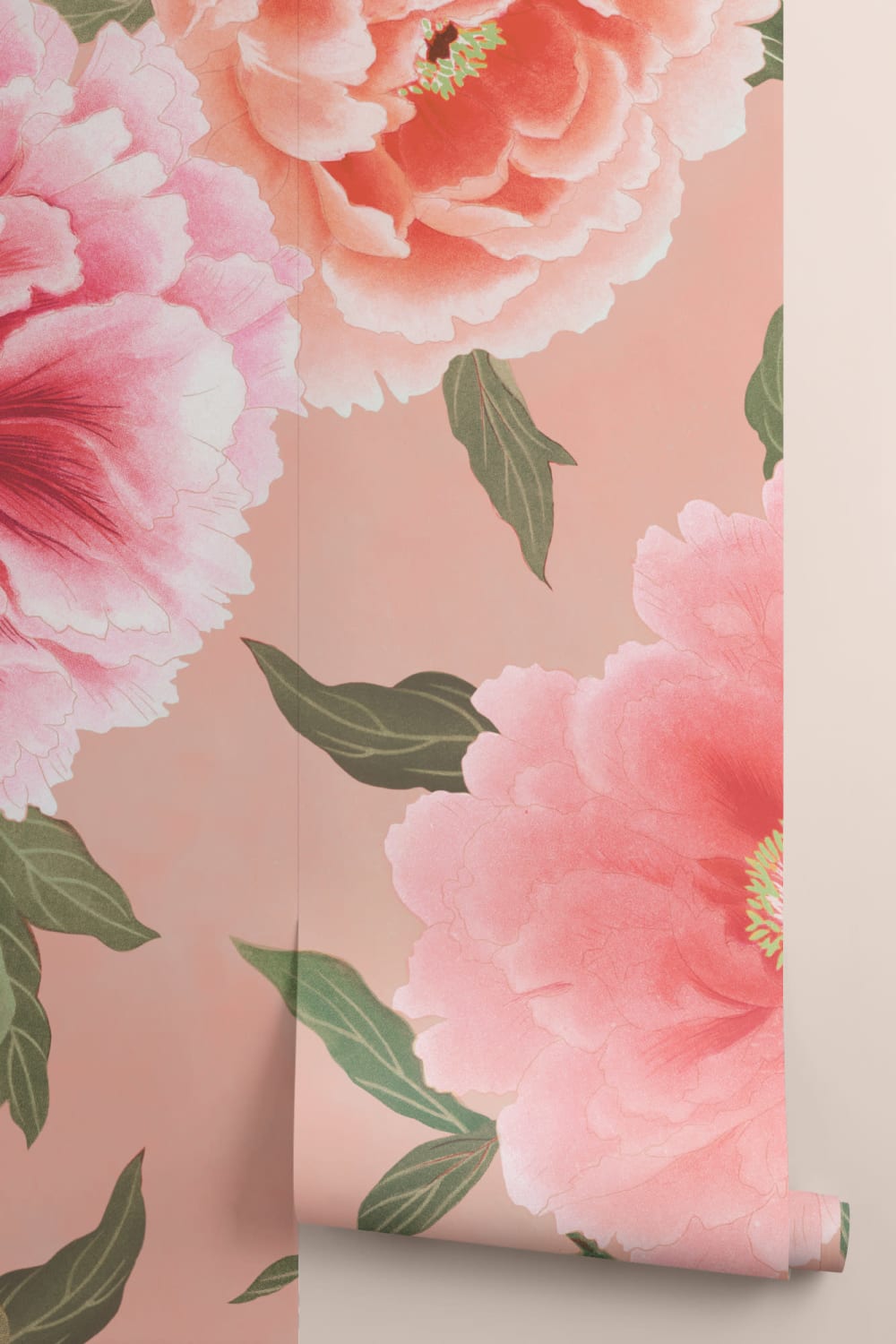 Large Pink Peony Wallpaper Mural