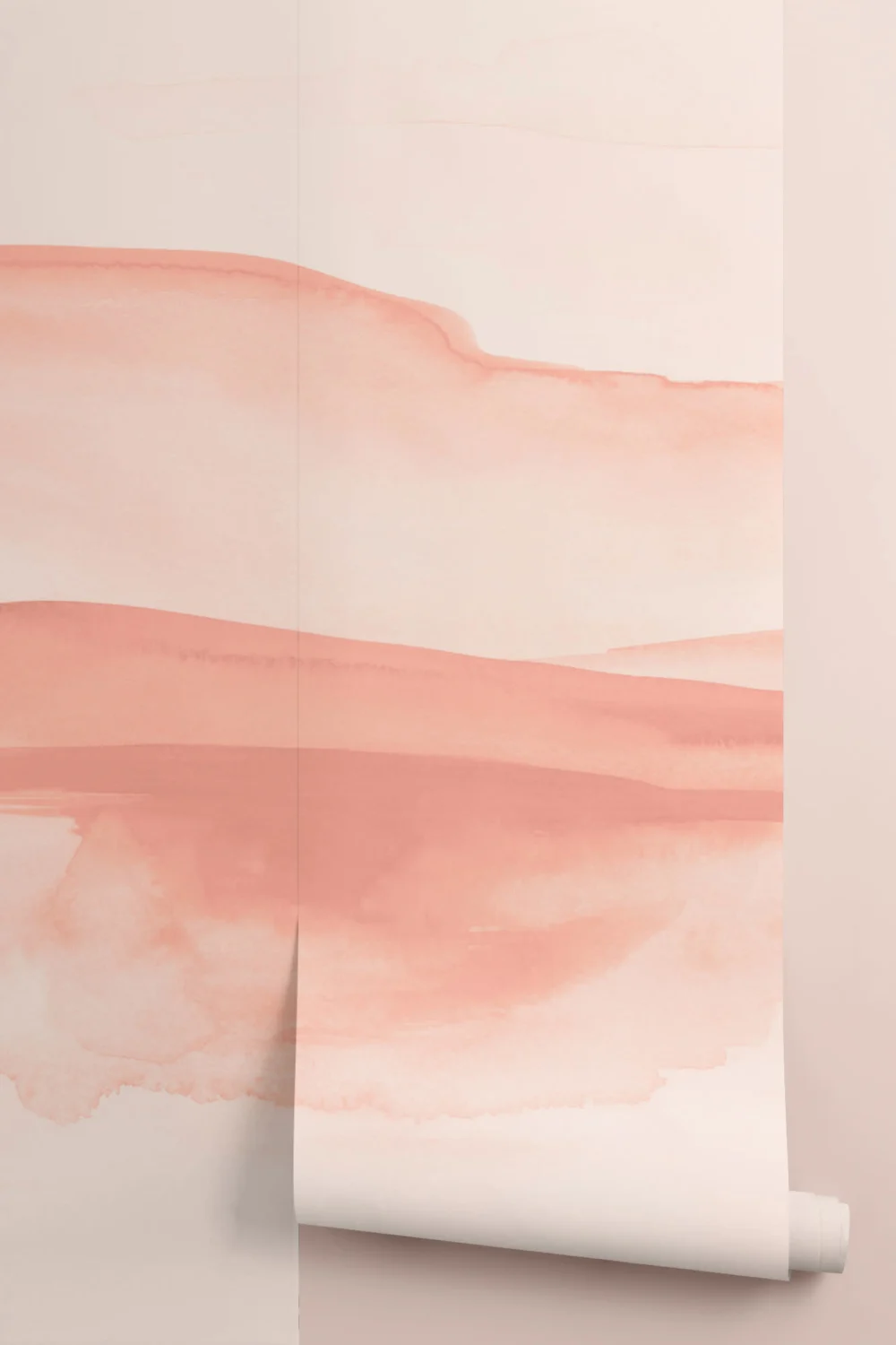 Sunset Watercolor Desert Landscape Wallpaper Mural