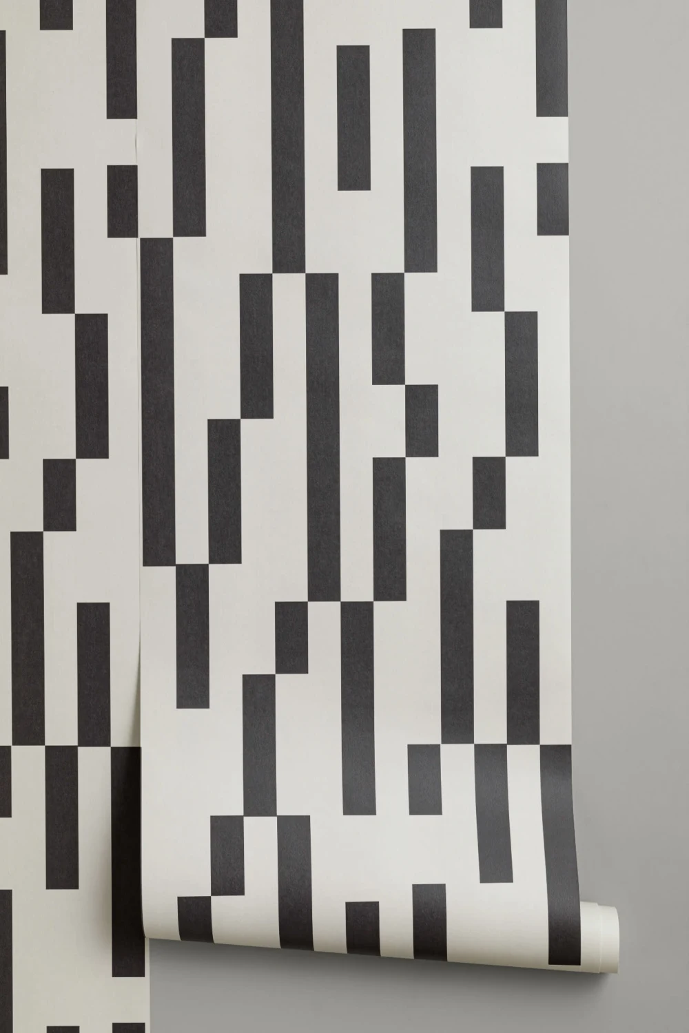 Svartvitt modernt Bauhaus geometriskt upprepningsmönster tapet