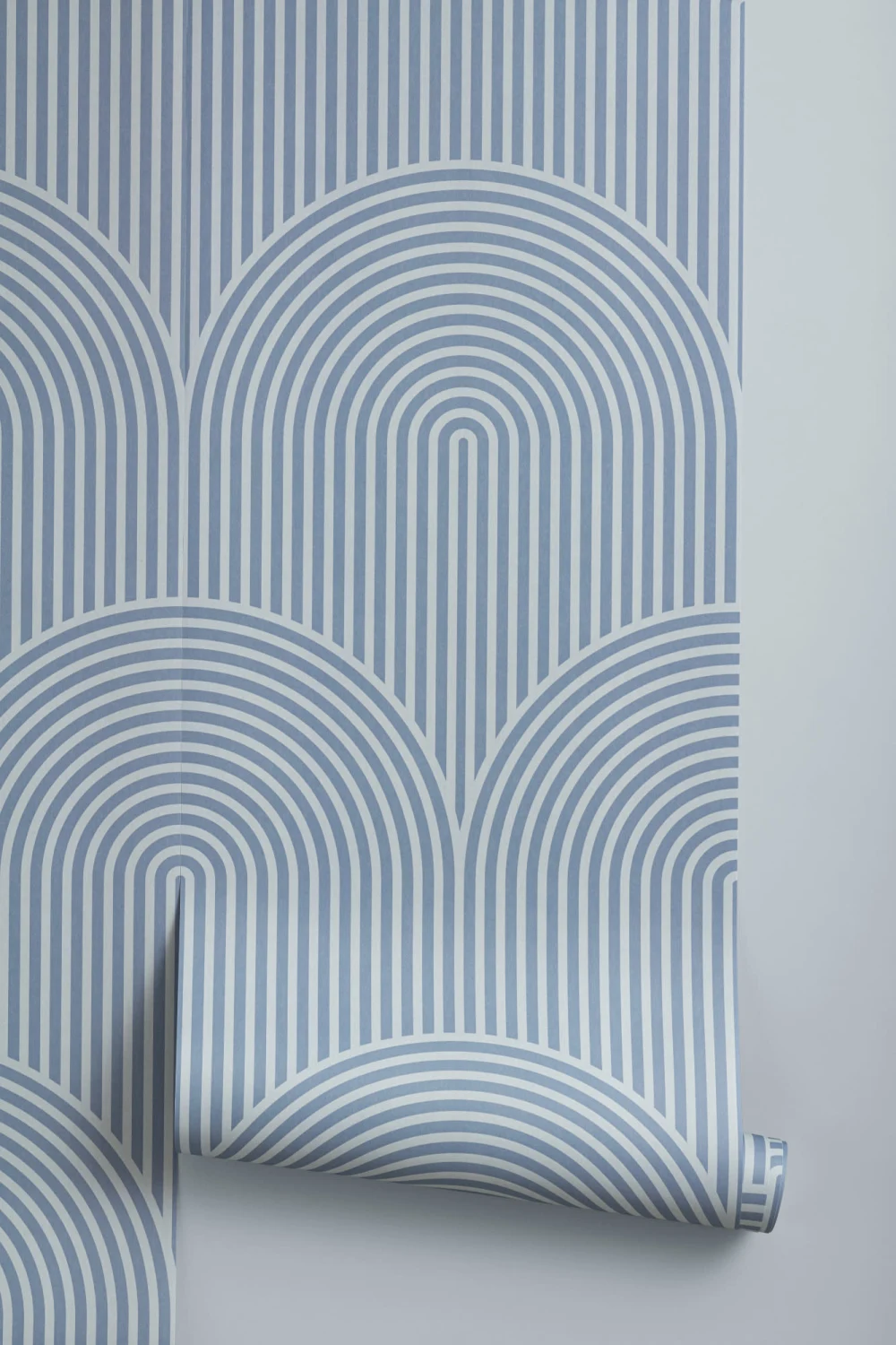 Blue Circuit Design Geometric Striped Repeat Pattern Wallpaper
