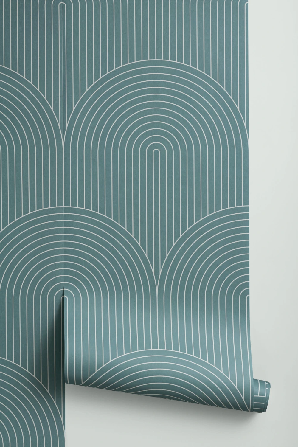 Verde Geometric subțire dungi Loop Repeat model tapet