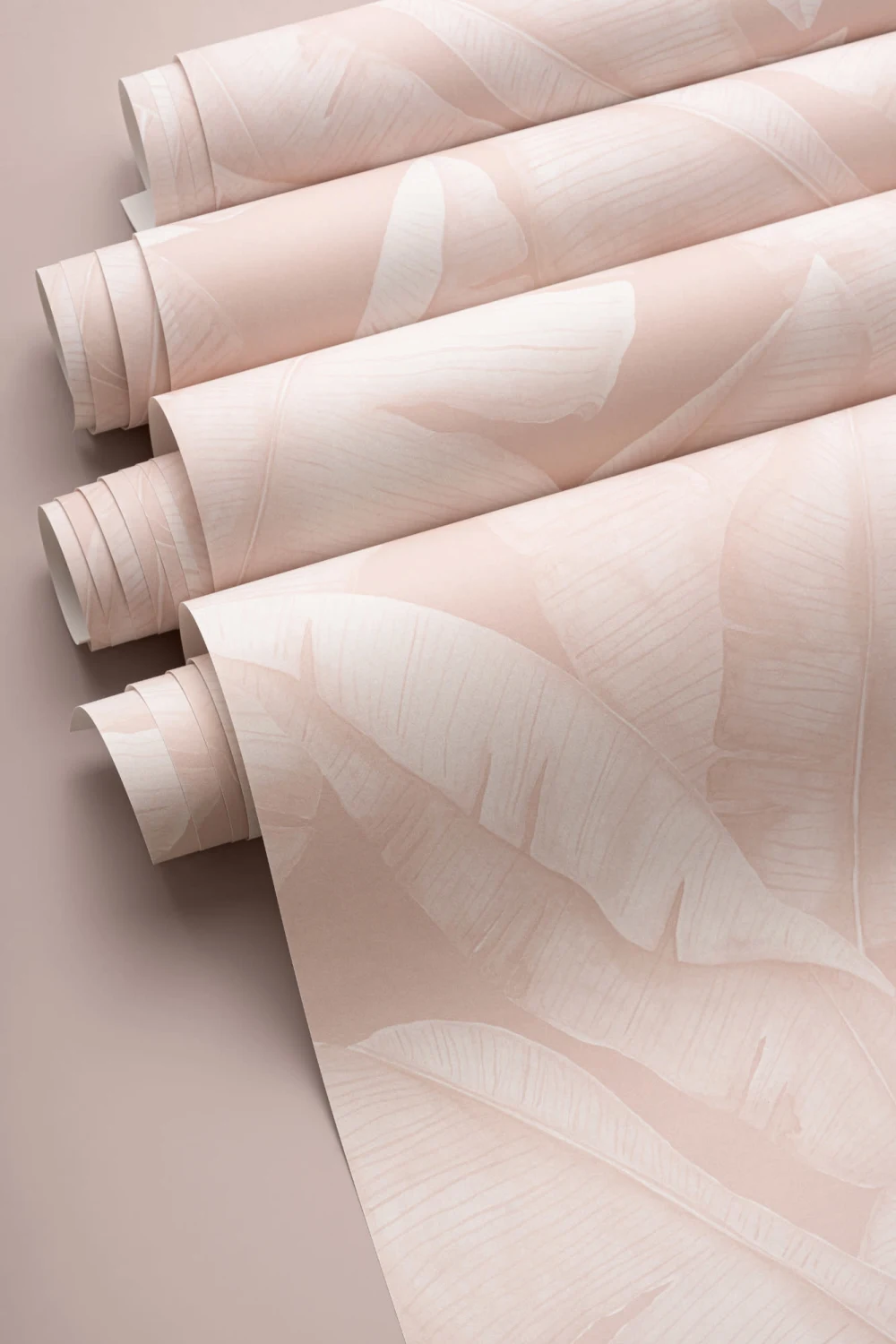 Aquarel Roze Tropisch Bladeren Herhaal Patroon Behang