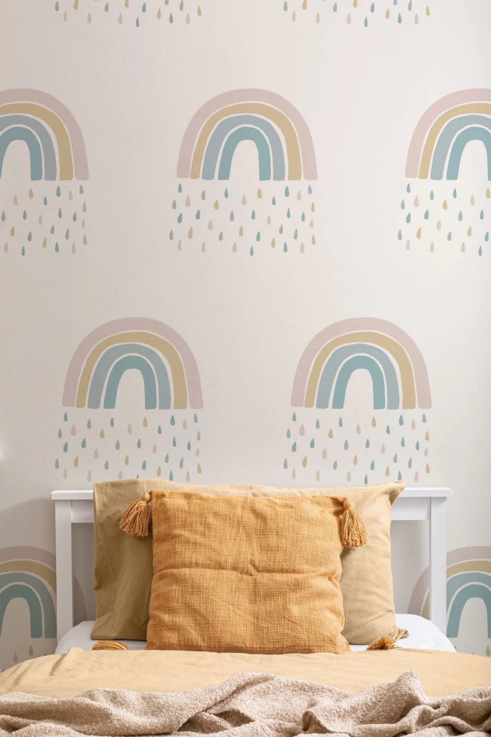 Pastel Rainbow Raindrop Wallpaper