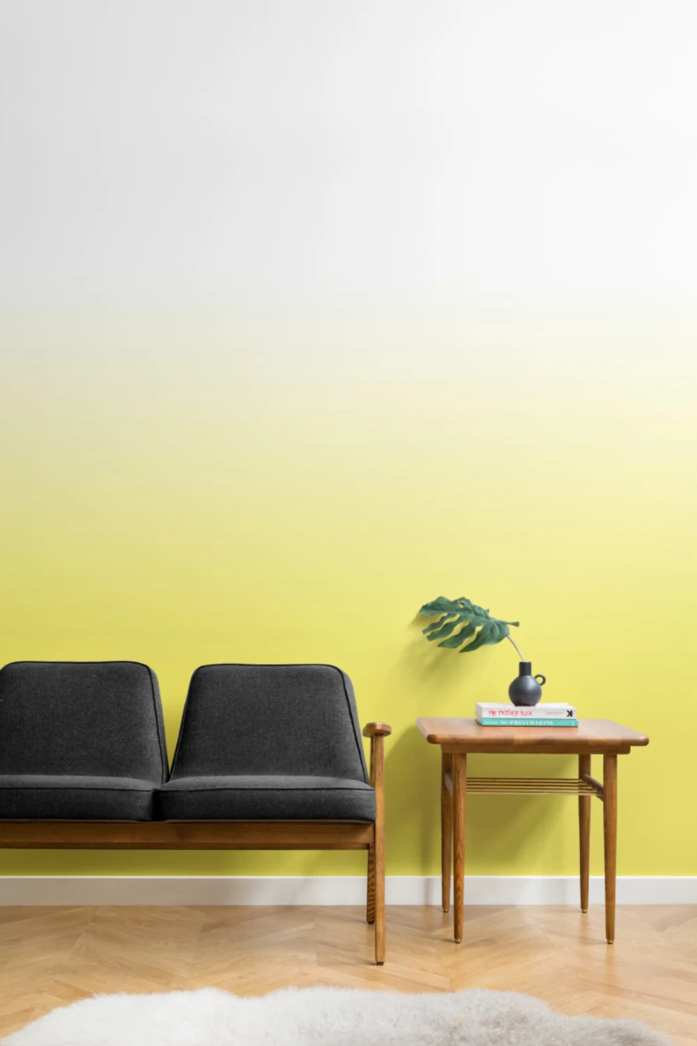 Bright Yellow Ombre Wallpaper Mural