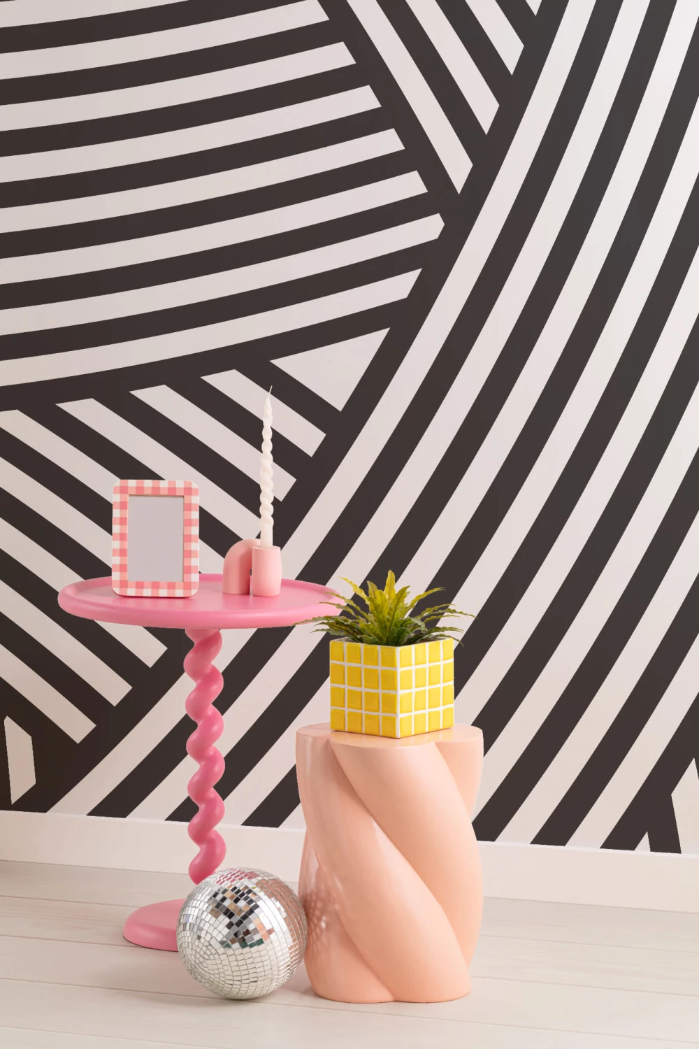 Walmer Layered Black & White Wallpaper Mural