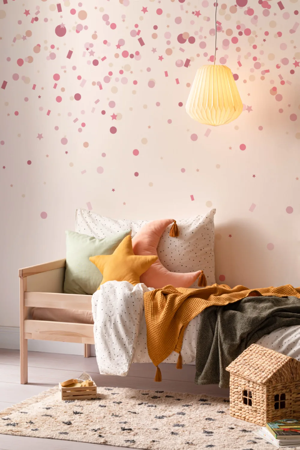 Pink Confetti Sprinkles Wallpaper Mural
